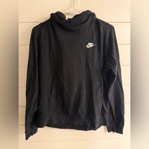 Nike Sportswear Club Fleece Women's Funnel-Neck Hoodie Black Size M